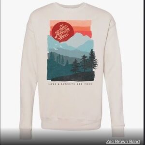 Zac Brown Band “Love and Sunsets Are Free” Tour Crewneck - S Small